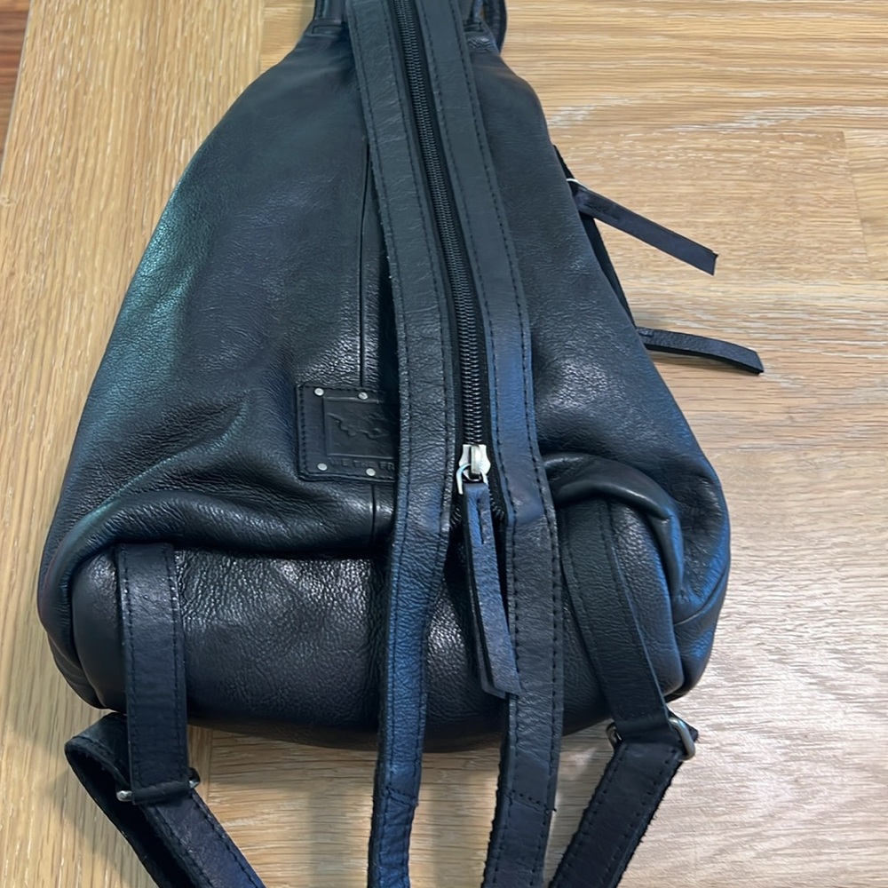 NEW Free people Black Leather Backpack - Picture 5 of 10